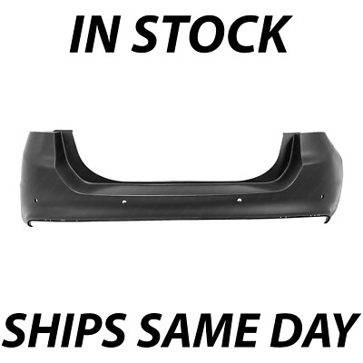 NEW Primered Rear Bumper Cover Direct Fit for 2013-2018 Ford Fusion W/ Park Ast