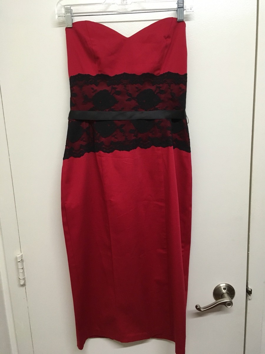 arden b red dress Arden B. Red with Black Sequins Bodycon Mini Dress Size Medium