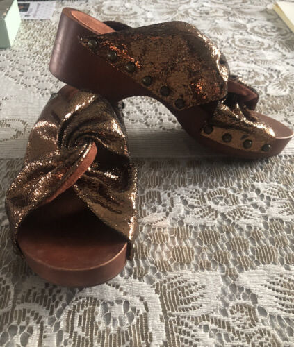 Kelsi Dagger Brooklyn Heeled Sandals Sprinter Rust Metallic US 6.5 EUC - Picture 3 of 17