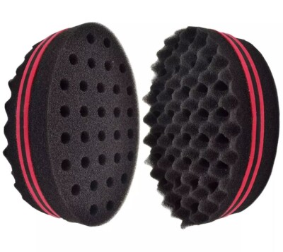  Hair Brush Sponge Twist Afro Curls Double Sided Dreads Coil Free Shipping 2 PK
