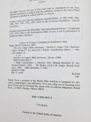 Neu Ungers Bibelwörterbuch von Merrill F Unger - Bild 7 von 11