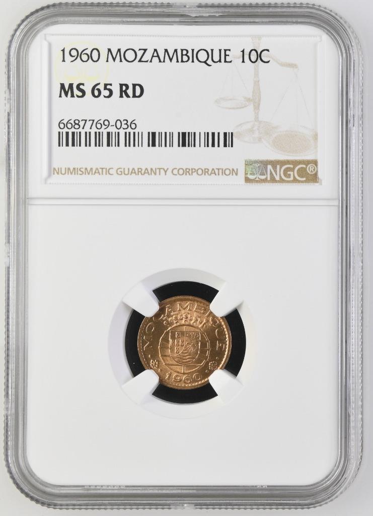 Mozambique 10 Centavos 1960 NGC MS 65 RD