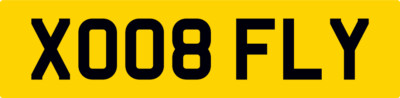 X FLY SKY PILOT YAM KAM JO COOL NUMBER THEME PRIVATE REGISTRATION PLATE XO08 FLY