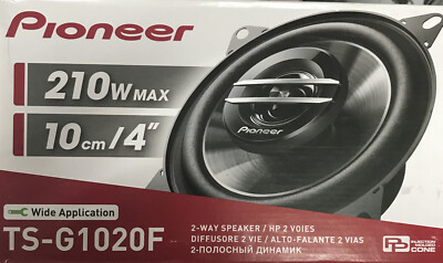 Pioneer TS-G1020F 4'' Car Audio Dual Cone Coaxial Speakers