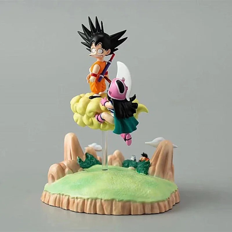 Anime Dragon Ball Z Kid Child Son Goku & Chichi Pulling Tail