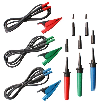 Fluke FTP R,G,B Fused Test Probe/Lead/Croc Clip Set (UK)