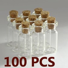 100PCS 2ML Small Bottle Empty Sample Vials Clear Glass Bottles With Corks Jars