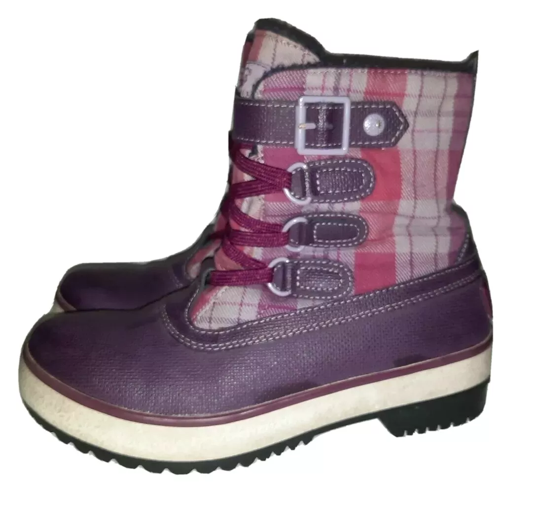 WOMEN S UGG Australia BARONESS WATERPROOF BOOTS PLAID PURPLE SIZE