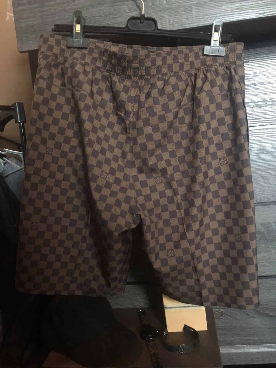 Louis Vuitton Brown Damier Men Swimming Trunk Shorts Medium