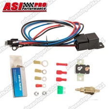 Electric Radiator Cooling Fan Relay Kit Universal Thermostat Temp Control Switch