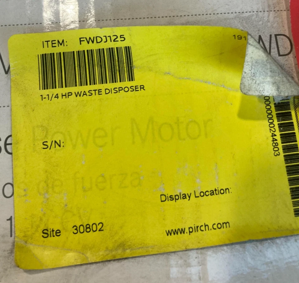 Franke FWDJ125 Continuous Feed 1-1/4 HP Waste Disposer with Grinding System, New - Image 3 of 4