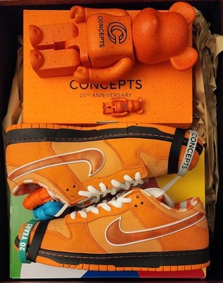 Special Box  Nike Dunk Low SB x Concepts Orange Lobster Size 9