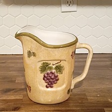 222 Fifth Cortland Grapes Ceramic Glossy Pitc...