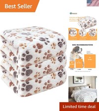 Lightweight 3-Pack Dog Blankets - Soft, Washable, Perfect for Couches