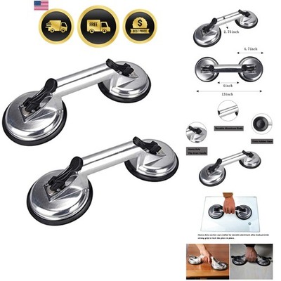 2 Pack Glass Suction Cup,Aluminium Heavy Duty Vacuum Lifter for Moving Glass/...