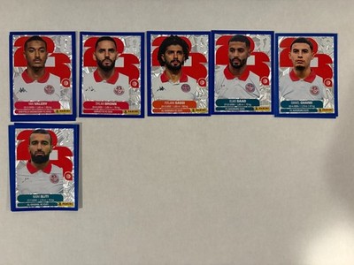 2026 Panini World Cup Sticker Rare Blue Crumple Foil Tunisia