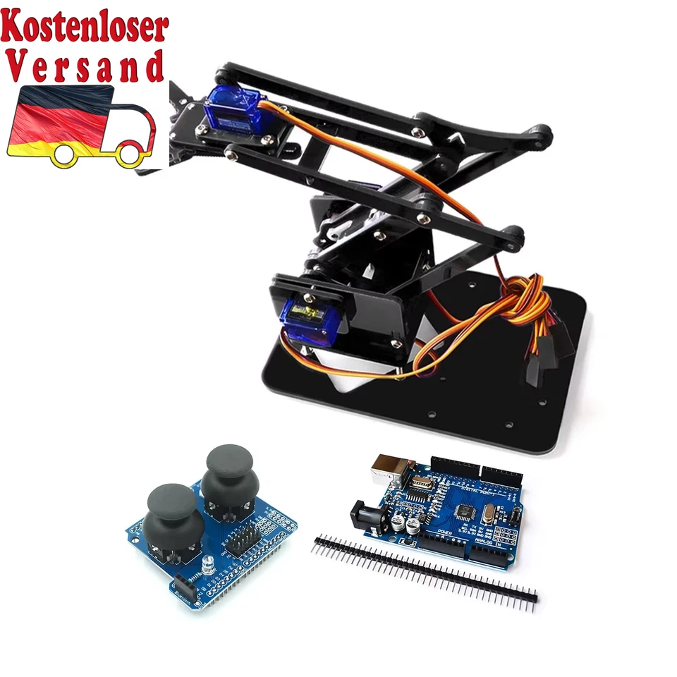 SG90 4 Dof Unassembly Acrylic Mechanical Robot Manipulator Claw for Arduino Robo - Bild 2 von 4