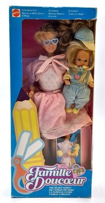 1988 The Heart Family Schooltime Mom & Boy Set / Mattel 2814, gebraucht in Ovp