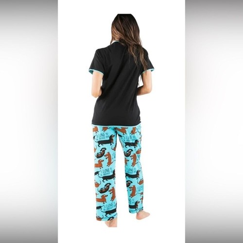 Lazy One NEW Small Dachshund Pajama Set Weiner Dog - Picture 2 of 5