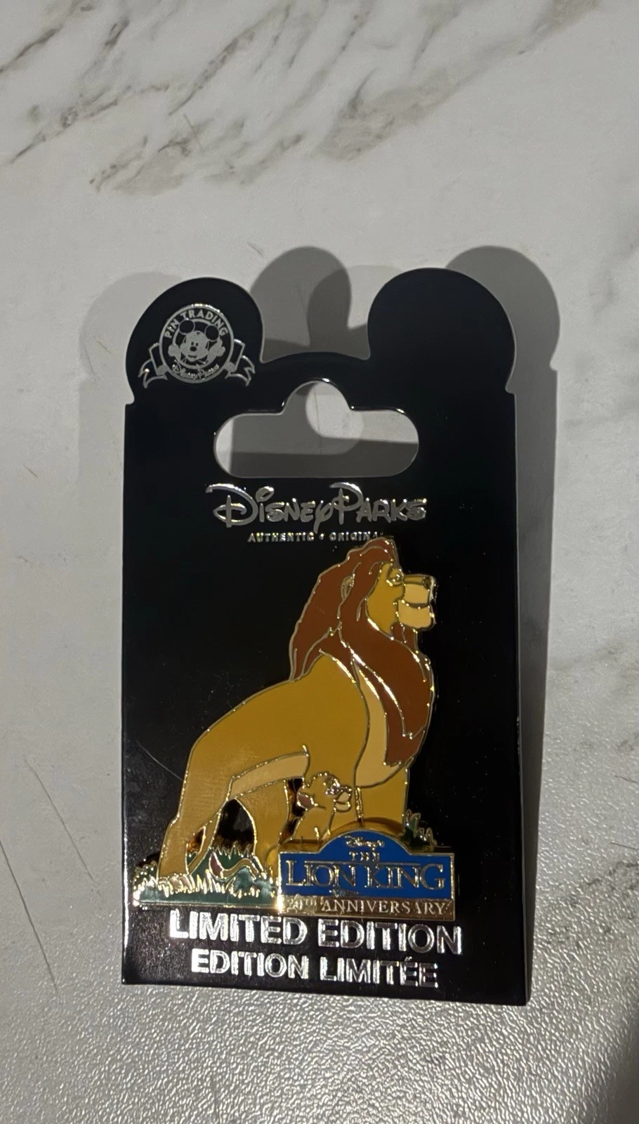 Disney Lion King 20th Anniversary Pin Mufasa Simba 2014 Limited Edition 2000 Pin
