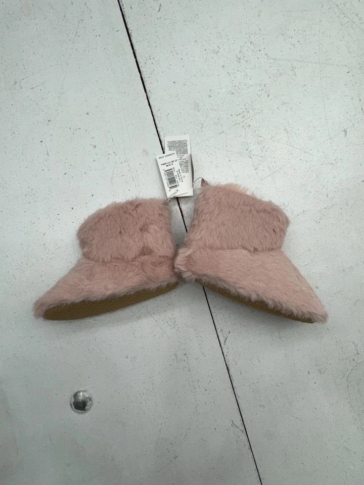 Botines antiguos azul marino rosa difusos sin cordones con fondo suave bebé niña talla 6-12 meses Foto 4 de 4