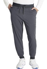 Cherokee Men's Mid Rise Jogger Scrub Pants with 5 Pockets and Elastic Waistba...