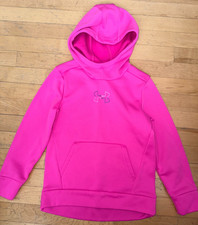 Youth Under Armour Hoodie SZ Small Storm 1 Pink Hooded