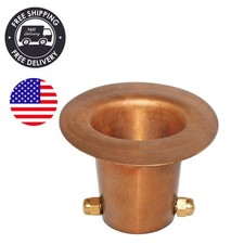 Durable Pure Copper Gutter Adapter for Elegant Rain Chain Mounting - 5.5" Size