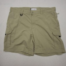 Vintage Columbia Cargo Shorts Mens XL Khaki Omni-Dry Nylon Hiking TM4065 00s