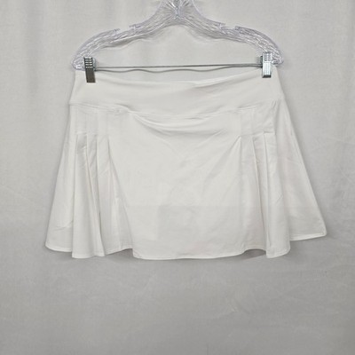 PCGAGA Tennis Skort Women's L White Cool Dry Mini Athletic NWOT