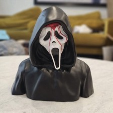 Cubo palomitas de maíz Scream 7 Ghostface modelo C con capucha horror figura coleccionable juguetes