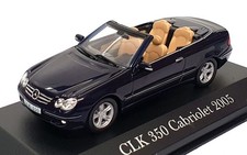 Altaya 1/43 Scale AL350B - 2005 Mercedes Benz CLK 350 Cabrio - Dk. Blue