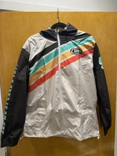 BRAND NEW - RAISING CANE'S Windbreaker Jacket MEDIUM Full Zip RETRO DESIGN