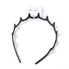 2 x Matt Black Shark Tooth Headbands Alicebands 3.5cm Ideal For Gym Hair Makeup