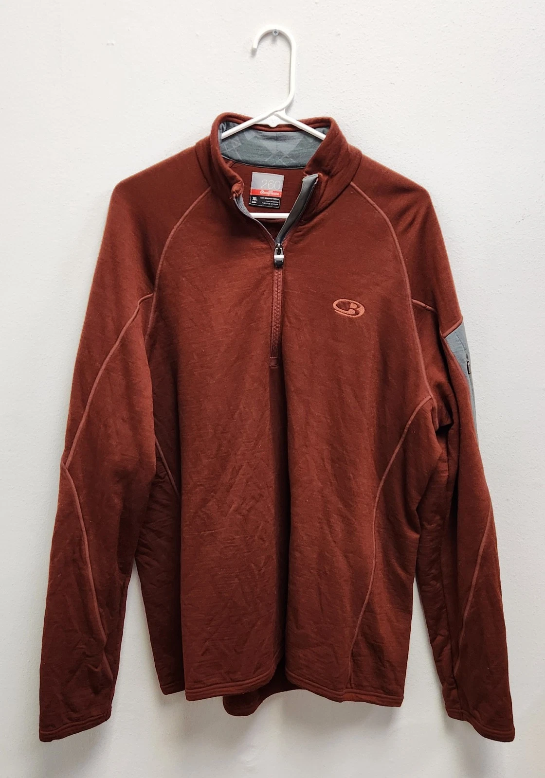 Icebreaker 260 Merino Wool Quarter Zip Pullover Men's XL Thermal Base Layer 1/4