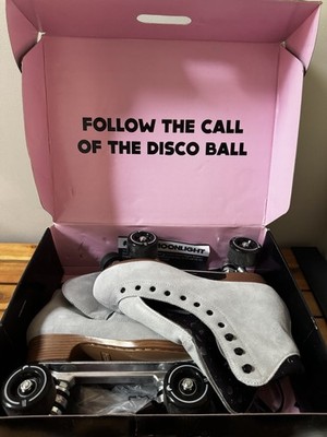 Moon Boot Moonlight Roller Skates Mirror Ball Gray  Men's 12 Women's 14