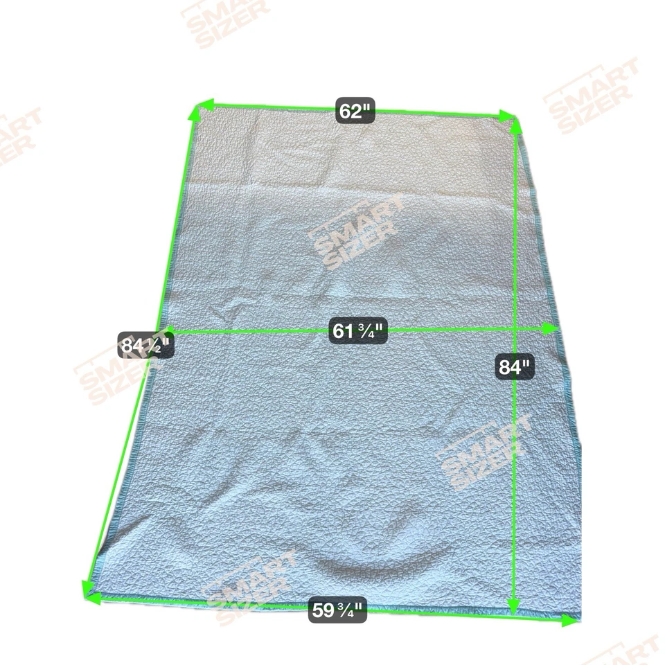 Conjunto de 2 peças de colcha cobertor e farsa tamanho duplo 100% algodão floral azul 60 x 84 pol. LEIA - Imagem 4 de 4