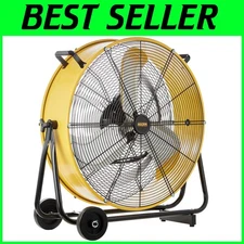 24" Industrial Heavy-Duty Drum Fan, 8800 CFM for Efficient Air Circulation