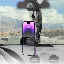 Universal 360 Car Rearview Mirror Phone Holder Mount Vehicle Cell Phone Stand