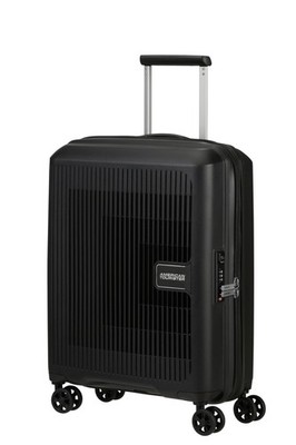 Aerostep  Spinner S, Erweiterbarer Handgepäck, 55 cm, 36/40 L, Schwarz Black