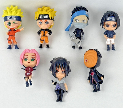 Naruto Chibi Figures Lot Anime Mini Tobi Zabuza Momochi Sasuke Uchiha