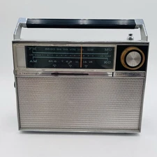 Vintage Sears Silvertone 13 Transistors Am Fm Radio Model 6200 Tested Works READ