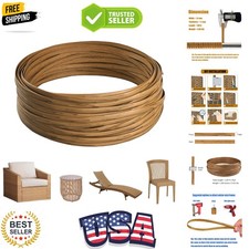 130 Ft Plastic Wicker Repair Supplies, Wicker Repair Kit, Synthetic Rattan Ma...
