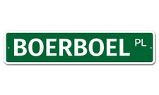 5324 SS Boerboel 4" X 18" Novelty Street Sign Aluminum Green
