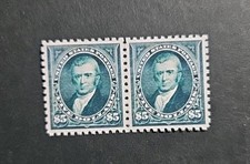 US Stamps SC# 263 1894 $5 Marshall Bureau Issue Replica Pair