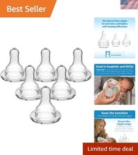 BPA-Free Natural Flow Ultra-Preemie Nipples - Essential 6pk for Feeding Comfort
