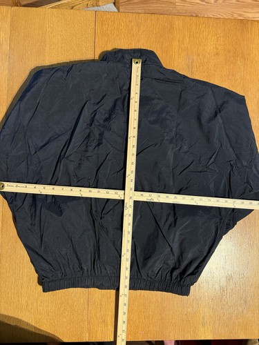 Nike Windbreaker Jacket Men’s S Black Full Zip Big Swoosh Logo Vintage Style - Picture 9 of 10