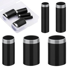 5 Sizes Round Hole Punch, Hollow Punch Cutter Tool Set with 5 pcs, Black