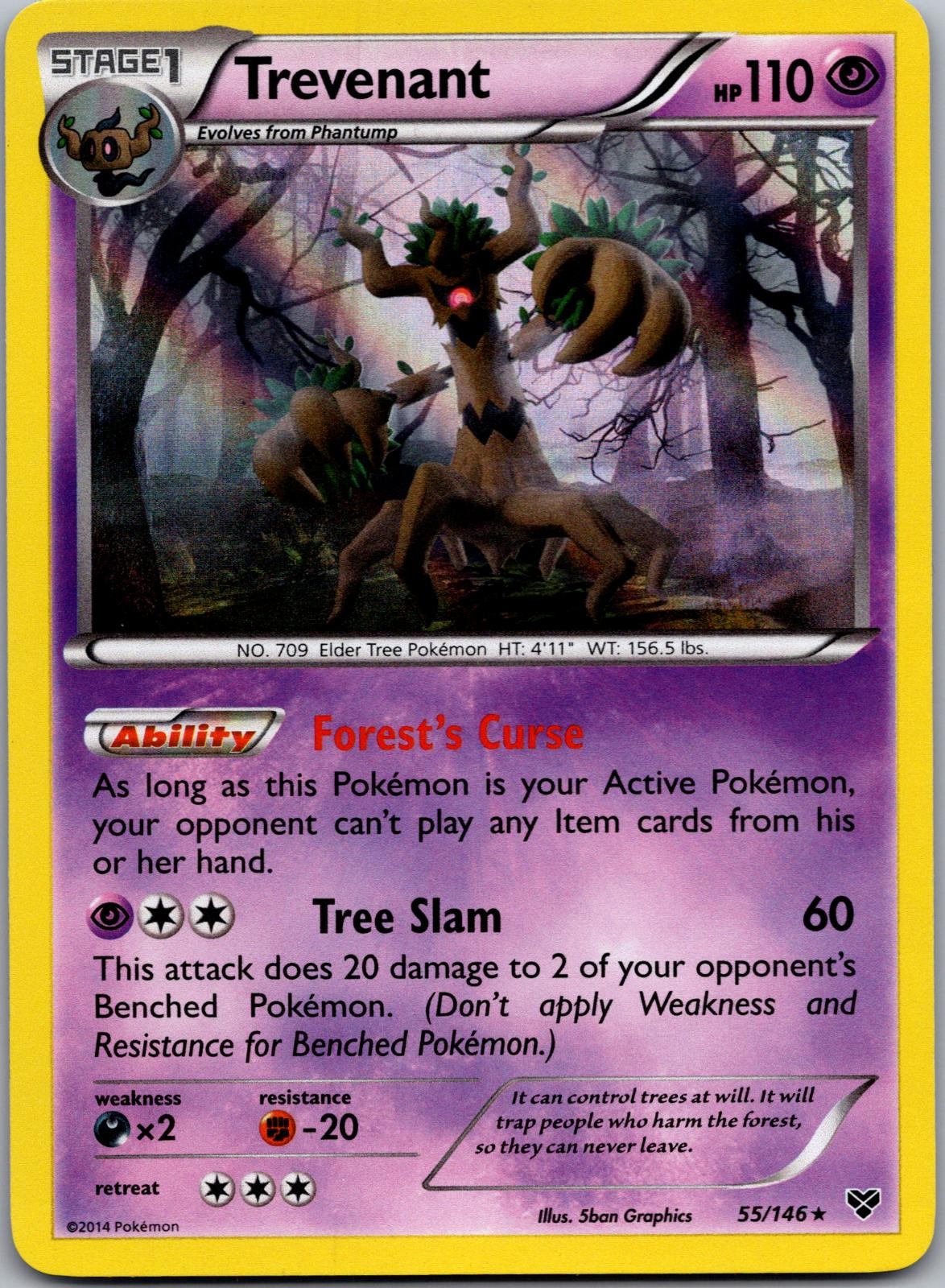 TREVENANT 55/146 2014 XY RARE HOLO HOLO POKEMON 5BAN GRAPHICS