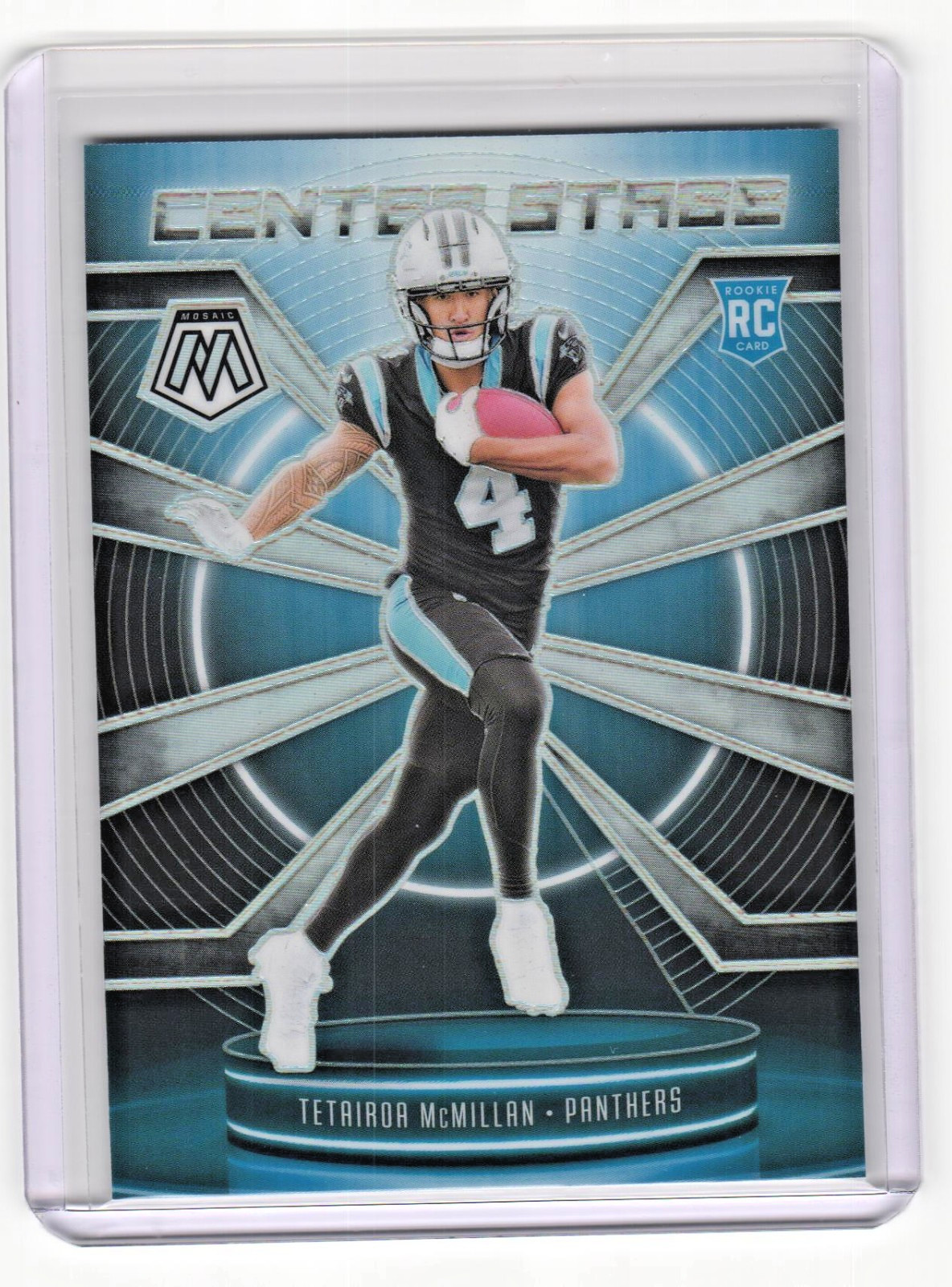 TETAIROA MCMILLAN Rookie Center Stage Silver 2025 Panini Mosaic Football #8